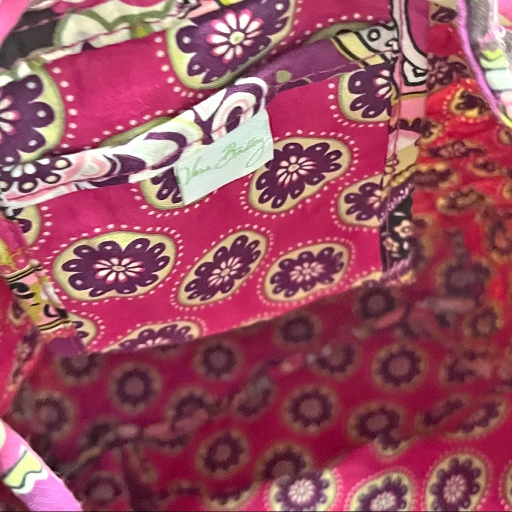 Y2K Vera Bradley Pink Very Berry Paisley Drawstring Cloth Backpack Retired